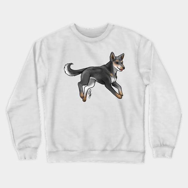 Dog - Carolina Dog - Tri-Color Crewneck Sweatshirt by Jen's Dogs Custom Gifts and Designs